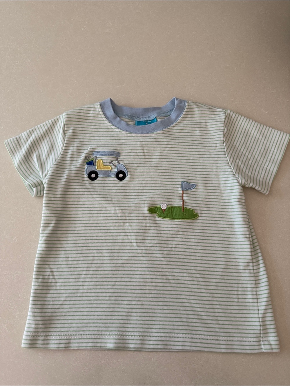 Boys Striped Golf Shirt